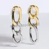 Minimalista semplice oro argento colore Cuba catena di metallo ciondola l'orecchino a goccia punk gioielli vintage orecchini geometrici alla moda 2021