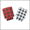 Other Kitchen Tools Kitchen, Dining Bar Home & Gardenred Buffalo Check Cooler Bag Wholesale Blanks Neoprene Black Red Plaid Can Ers Wedding