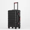 20/24 Polegada Retro All Aluminium Magnesium Bag Bagageiro Carry On Boarding Business Carrinho Mala Moda Valise Malas