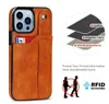 Wristband Kickstand Phone Cases for iPhone 13 12 11 Pro Max XS XR 6 7 8 Plus Wallet PU Leather Card Case Back Cover with Card Pocket