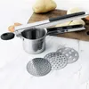 Potato Masher Ricer Press Mashed Potatoes Stainless Steel Crushing Potatoes Puree Fruit Vegetable Juicer Press Maker Tool 210319