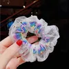 Girl Elegant Hair Scrunchies Mermaid Bands Shiny Color Taenia Ties for Girls Headband Lady Accessories ZYY790