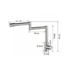BAKALA 304 Stainless Steel Lead-free Folding Kitchen Faucet Mixer 360 Degree Swivel Single Handle Nickel Kitchen Sink basin Taps 210724