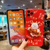 Kuzu derisi üç boyutlu bebek servet kedi telefon kılıfları iphone 11 12 pro max xr xs x 7 8 artı