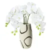 Ghirlande di fiori decorativi 1pc 9 teste di plastica farfalla orchidea Phalaenopsis artificiale per la festa nuziale decorazione della casa giardino in vaso Fa