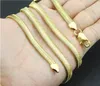 6mm Flat Snake Chains 18K Gold Plated Necklaces Jewellery Men Women Girls Fashion Hip Hop Jewelry 18 20 22 24 26 28 30 Inche