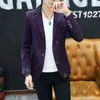 Молодежь тонкий пиджак мужская мода повседневная весенняя печать Blazer 211120