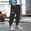 Gonthwid Side Rits Pockets Cargo Harem Joggers Broek Mannen Hip Hop Casual Sweatbrood Streetwear Harajuku Mode Broek 210715