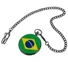 Pocket Watches Chic Brazilian Design Men'S Watch Elegant Large White Dial High Quality Alloy Thick Chain Pendant