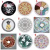 72 designs Summer Round Beach Towel With Tassels 59 inches Picnic mat 3D printed Flamingo Windbell Tropical Blanket girls bathing DAW397