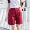 Wwenn夏の韓国の短いハイウエストのショートパンツ女性プラスサイズ3xlフィットネスストレートパンツコットンブラックフェミニノ210507