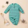 Född Baby Boys Girls Romper Pyjamas Spädbarn Kläder Bomull Långärmad Print O-Neck Comfy Jumpsuit Toddler Kläder Outfits 220106