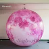 Large Dreamy Inflatable Moon Ball Pink Personalized Lighting Planet Balloon With RGB Light For Night Club Dancing Party Decoration