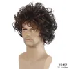 11 inches herrarnas syntetiska peruk mix färg pelucas perruques de cheveux funains simulering mänskliga remy hår peruker wig-m29