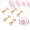 1 Set Magnetic Rhinestones Crystal Tip Practice Stand Base + 5pcs Alloy Holder False Nail Display Stand Salon Manicure Tool