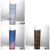 10 SZTUK 20OZ Skinny Tumbler Kubek Ze Stali Nierdzewnej Próżnia Izolowana Szczupła Kubek Piwny Kawa Kullowa Z Pokrywą I Słoma Bezpłatna DHL FedEx