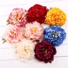14cm peony bloem hoofd zijde kunstmatige grote bloemen voor Boheemse haaraccessoires bruiloft DIY decoratieve krans nep floral wall gga4322