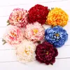 14cm peony blomma huvud silke konstgjorda stora blommor för bohemiska hår tillbehör bröllop diy dekorativa krans falska blommiga vägg gga4322