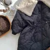 Koreanischen Stil Winter Baby Mädchen Baumwolle gefütterte Verdicken Langen Mantel Kinder Mantel Einfarbig Kinder Warme Prinzessin Oberbekleidung 211203