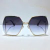 CC zonnebril voor vrouwen klassieke Zomer Mode 0817S Stijl metalen en Plank Frame bril UV Bescherming Lens 0817