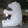 3/4/6m High Giant White Sitting Inflatable Balloon Polar Bear Outdoor indoor Advertising cartoon Animal For City Parade Event Stage Decoartion