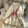 Kvinnor Casual Rosa Vintertröja Kvinna Pullover Oversize Koreanska Harajuku Kläder Lös Sticka Jumper Kawaii Knitwear 210430
