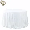 Nappe ronde à paillettes blanches, pour fête de mariage, décoration de noël, Support personnalisé 276W