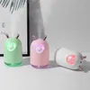 Beau lapin humidificateur d'air 300ML mignon animal de compagnie ultrasonique brume fraîche arôme diffuseur d'huile romantique couleur lampe à LED USB Humidificador