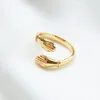 Women Girl Hug Shape Open Ring Silver Gold Cute Hand Finger Ring Fahsion Jewelry Accessories Wholesale