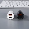 빠른 충전 12W 18W PD QC3.0 USB C A + C 자동차 충전기 휴대용 2 포트 전원 어댑터 아이폰 13 12 삼성 LiDroid 전화