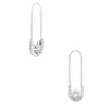 Hoop Huggie Aide 925 Sterling Silver Safety Pin Earring For Women Prevent Allergy Zircon Paperclip Round Circle Earrings Female 5682551