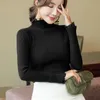 Arrival winter Solid women sweaters Womens and pullovers Full Casual Turtleneck green black 5050 50 210510