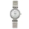 Montres-bracelets femmes élégantes perle Quartz montre-bracelet CZ pierre pavé marque femme étudiant montre étanche bijoux or argent