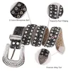 Mais novo Cinto de Rhinestone Y2K Punk Hot Girl Girl Buckle Belt Genuine PU Couro Diamond Belts 3.8cm Largura fresca Senhoras Crystal Belt AA220312