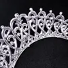 Saç klipsleri barrettes yxph barok gümüş renk kristal gelin peçe tiaras taçlar rhinestone pageant diadem gelin kafa bantları düğün aksesuar