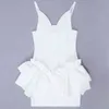 Femmes Bandage Dress Sexy Arrivée Mini es V Neck Party Club Celebrity Ruffles Bodycon Vêtements 210515