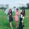 Nouveaux parasols en dentelle de couleur unie parapluies de mariage de mariée couleur blanche disponible