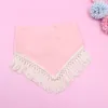 15786 Four Layers Infant Baby Cotton Gauze Muslin Bib Drool Scarf Tassels Triangle Babies Bandana Scarves Bibs