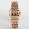 2021 Luxusuhren Rotierendes Zifferblatt Designer Square Damen Edelstahl Roségold Damen 38mm Mode Quarzuhr Kleid Uhr Frau Montre Femme Reloj mujer