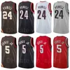 プリントバスケットボールDerrick Jones JR Jersey 5 Nassir Little 9 Norman Powell 24カスタムネーム番号サイズS~XXXL