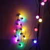 10/20/30 Renkli Ampul LED Dize Işıkları Peri Noel Açık Su Geçirmez Küre Düğün Parti Dekor Garland Backdyard Patio D2.0