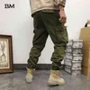 Högkvalitativ bomull Militär Joggare Män StreetWear Tactical Pants Mode med Belt Cargo Pants Army Trousers Harajuku Kläder 211201