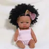 35 cm Bebe Reborn Baby Puppe Spielzeug Für Mädchen Ganzkörper Silikon Puppen Junge Nette Mode Kleinkind Spielen Haus Puppe für Kinder Geschenke Q0910