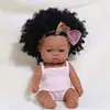 35cm Bebe Reborn Baby Doll Leksaker för Flickor Full Body Silicone Dolls Pojke Söt Fashion Toddler Play House Doll för Barn Presenter Q0910