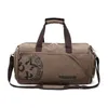 Outdoor Bags Scione Vintage Sports Travel Men Canvas Luggage Hand Crossbody Bag Large Casual Durable Printing Shoulder Shoe Pack Storage