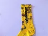 Men's Socks Fashion Tie-dye Calabasas Personality Colorful Match Tidal Youth Hip Hop 3 Pairs/Box Gift Pack