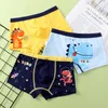 Moda Chłopiec Spodenki Bielizna Cartoon Lion Majtki Bawełniane Maluch Baby Cute Whale Boxers Lovely Dinosaur Magazynki 4-15years 210622