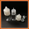E Cigarette Liquid Needle Bottles 10ml 15ml 20ml 30ml PET Empty Dropper Plastic Childproof Caps Long Thin Tips For Vape Oils
