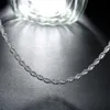 3mm Twisted Singapore Chain Link, 925 Sterling Silver Chains Halsband Trendiga Smycken Fit Pendant Gåva För Män Kvinnor