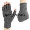 1対半指圧縮手袋関節炎手袋リストサポート綿関節痛救済ハンドブレース療法リストバンド